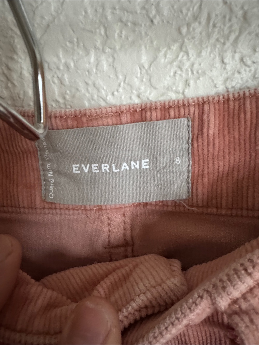 Everlane Way-High Gardener Cropped Pants - 8 US - light salmon corduroy - Picture 3 of 5